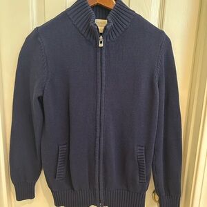 Appleseed’s Navy Blue Zip Front Knit Sweater Cardigan – Size Small